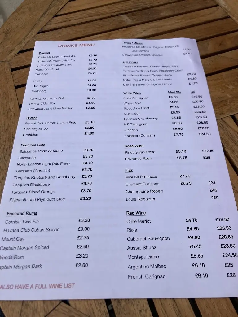 Menu_The Devonport Inn_Torpoint_immagine_3