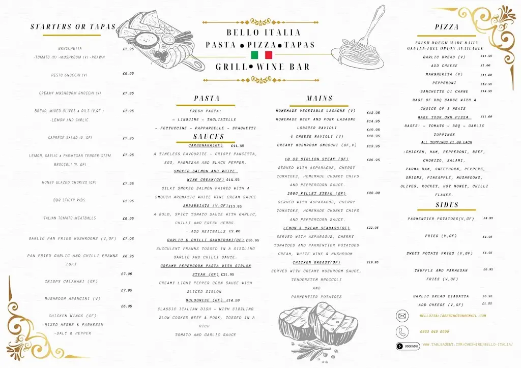 Menu_Bello Italia_Bebington_image_1