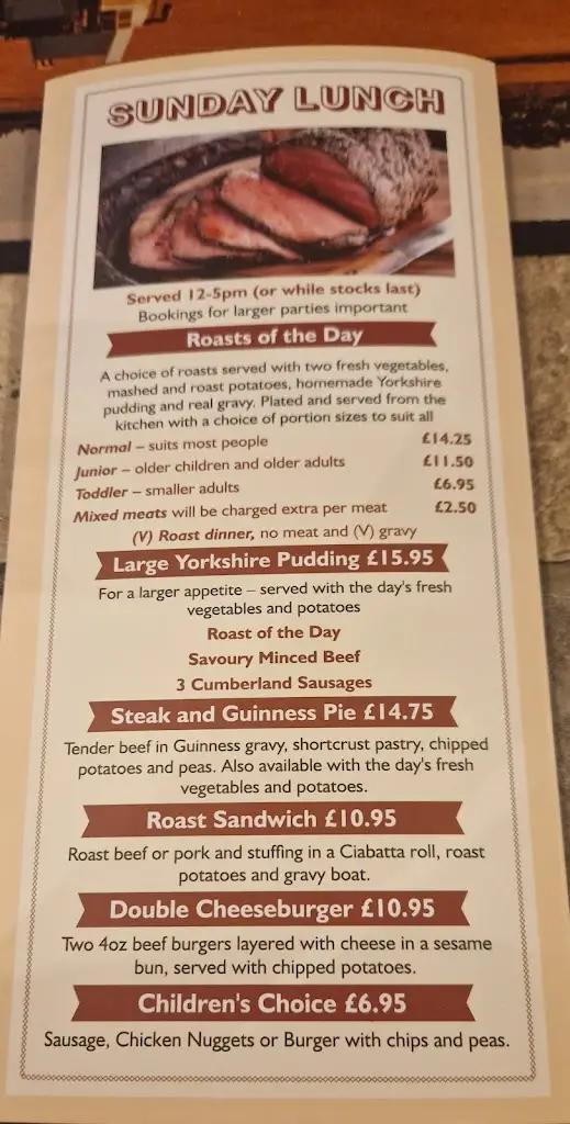 Menu_The Lord Nelson_Thirsk_immagine_2