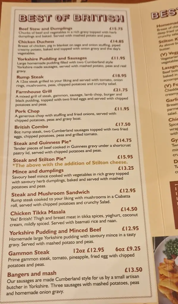 Menu_The Lord Nelson_Thirsk_immagine_3