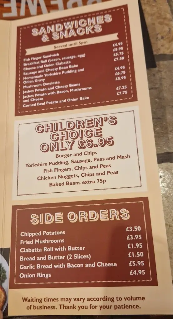 Menu_The Lord Nelson_Thirsk_immagine_4