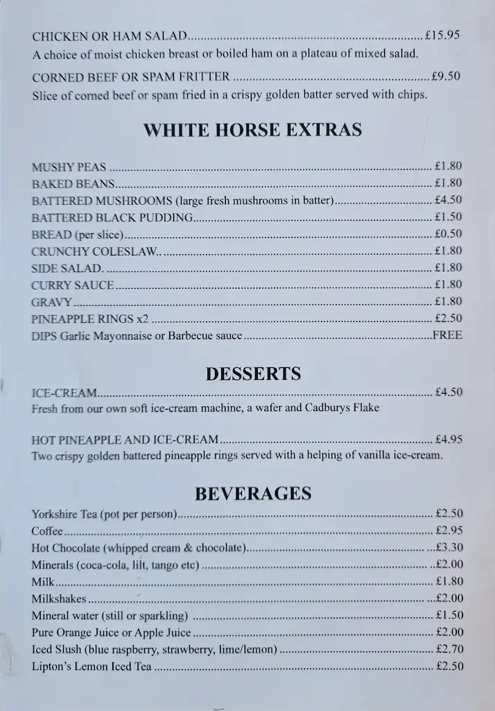 Menu_White Horse Cafe_Thirsk_image_1