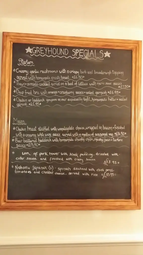 Menü_The Greyhound At Bagby_Thirsk_Bild_1