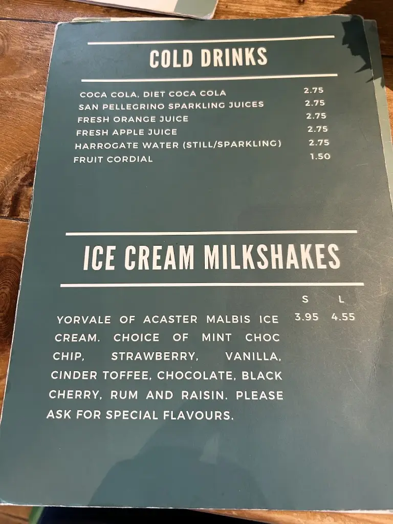 Menu_Yorks Of Thirsk_Thirsk_immagine_3
