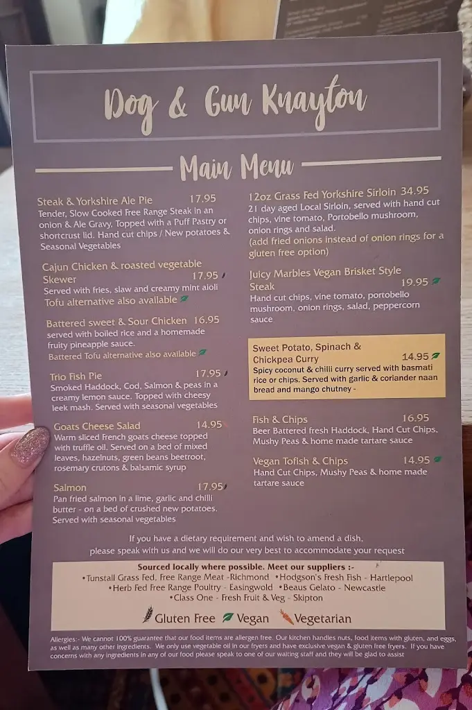 Menu_The Dog and Gun_Thirsk_image_2