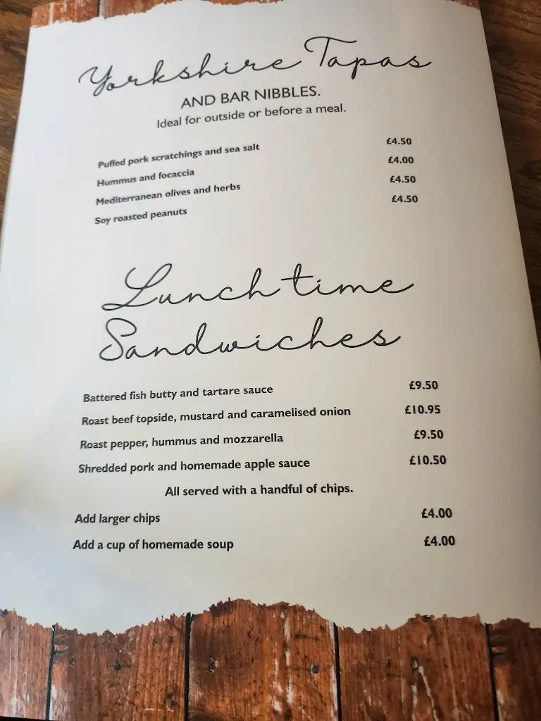 Menu_The Dog and Gun_Thirsk_image_4