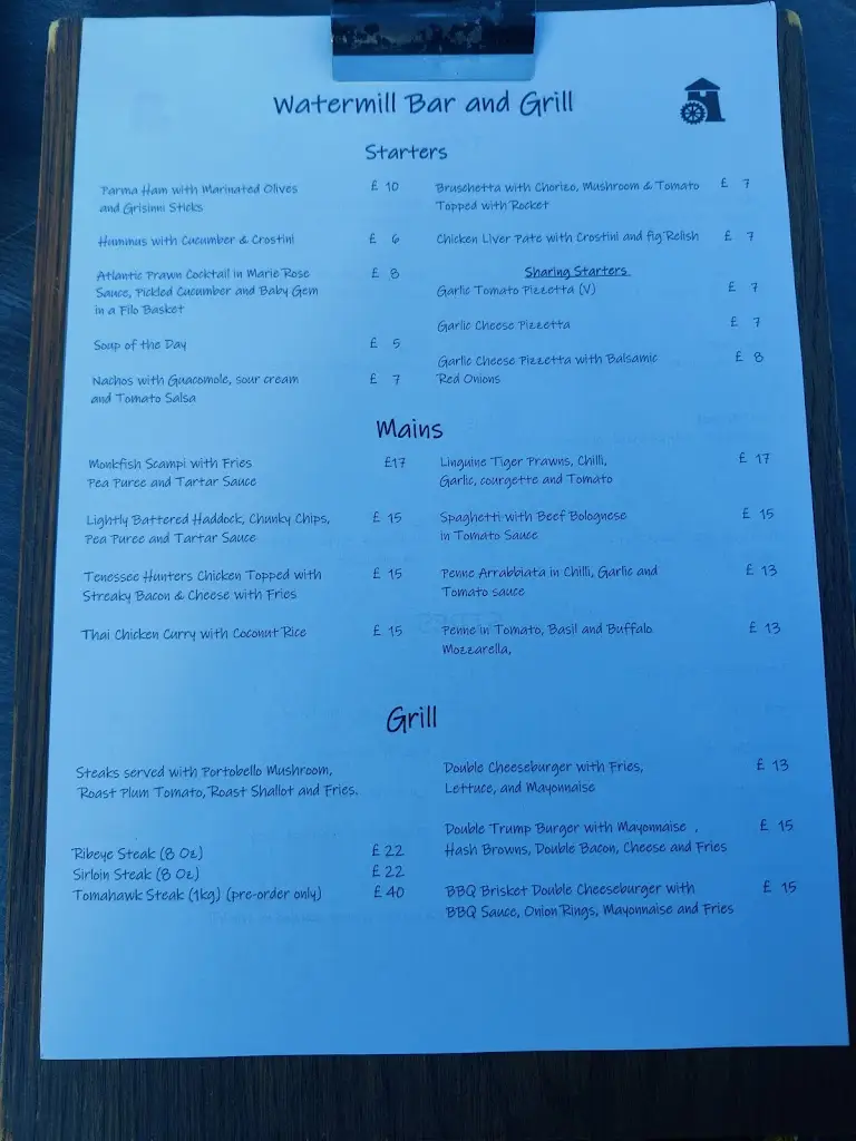 Menu_The Watermill Bar and Grill_Thirsk_immagine_4