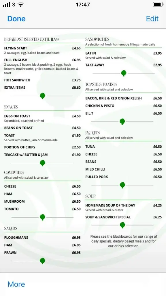 Menü_Meadowfield Bistro MGM Catering_Thirsk_Bild_1