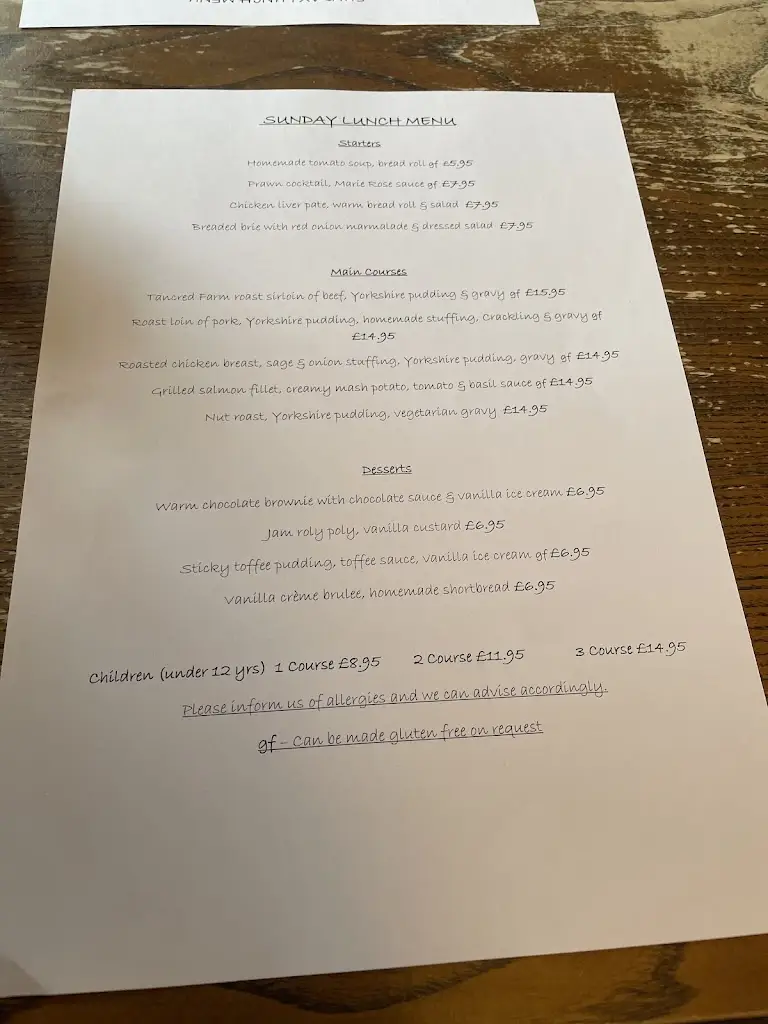Menu_The Carlton Inn_Thirsk_image_1