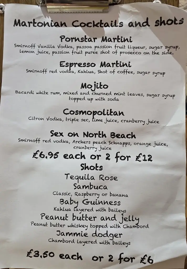 Menu_The Martonian Inn_Bempton_imagen_3