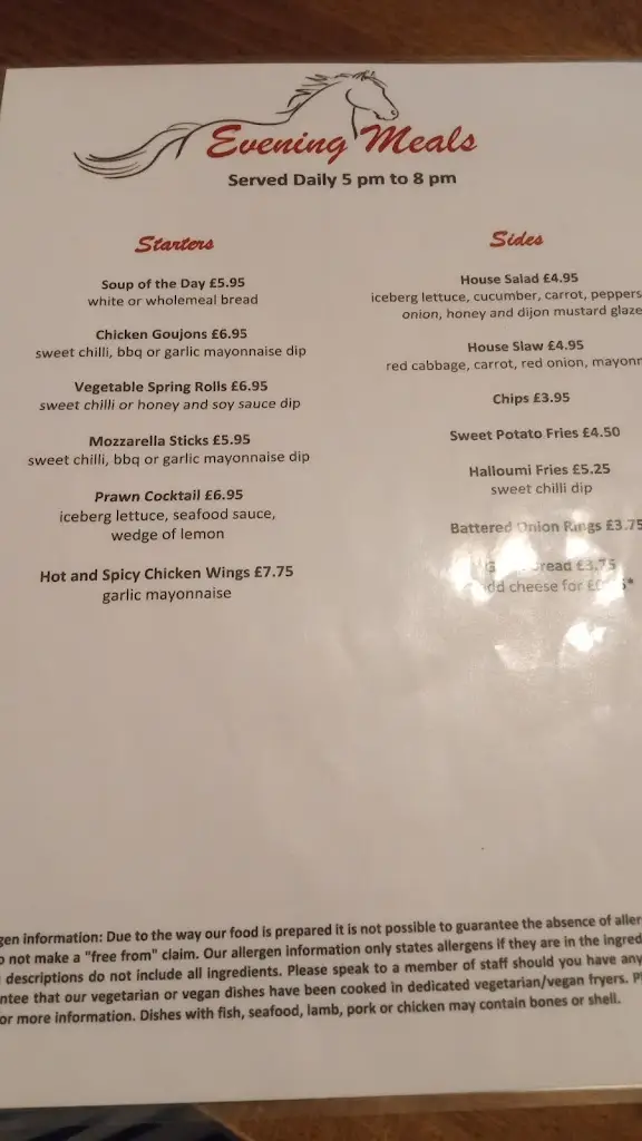 Menu_The White Horse Lodge Hotel and Restaurant_Thirsk_image_3