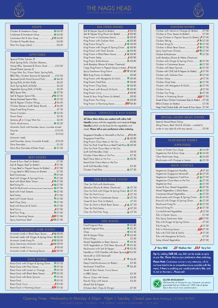 Menu_The Nags Head_Thirsk_image_1