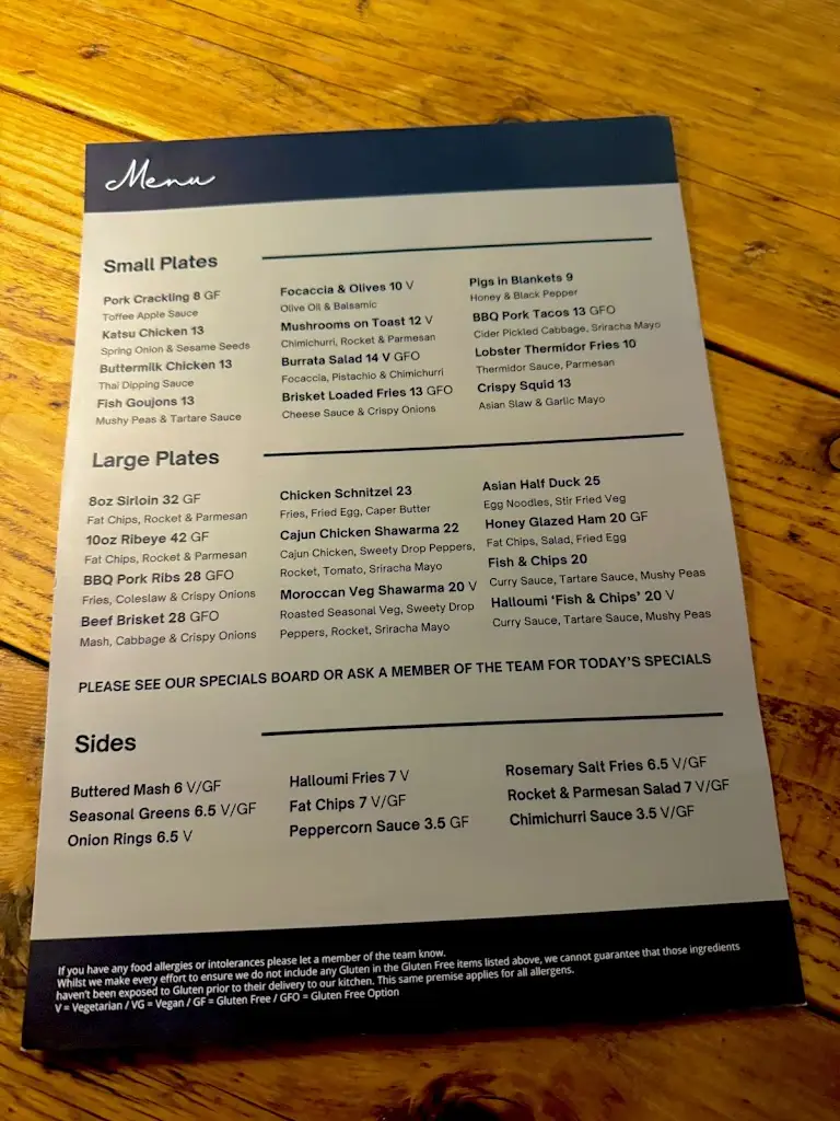 Menu_The Thomas Daniell_Truro_image_1