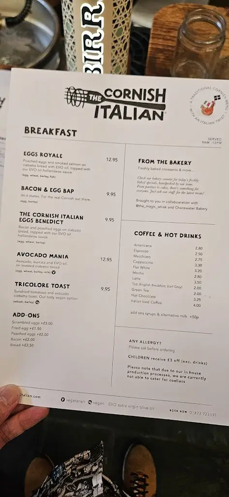 Menu_The Cornish Italian_Truro_immagine_2