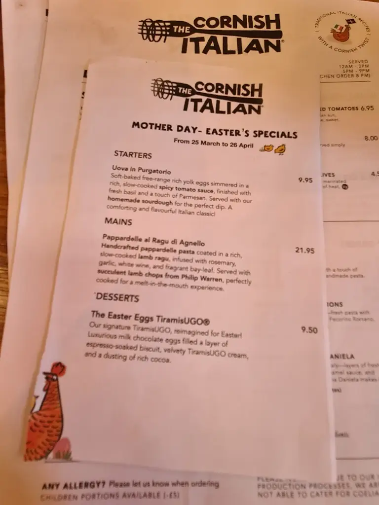 Menu_The Cornish Italian_Truro_immagine_4