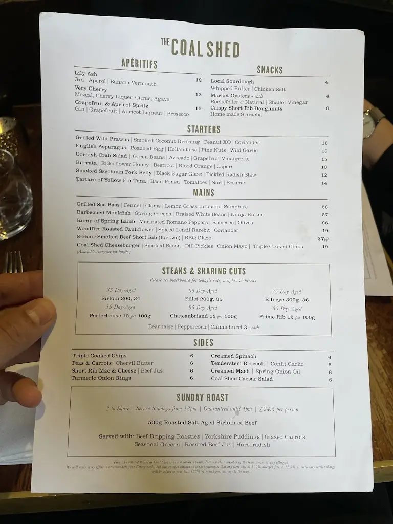 Menu_The Coal Shed Brighton_Beighton_image_3