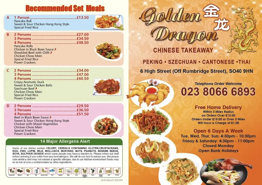 Menu_Golden Dragon_Totton_image_4