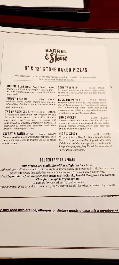 Menu_The Gamekeeper_Totton_image_1