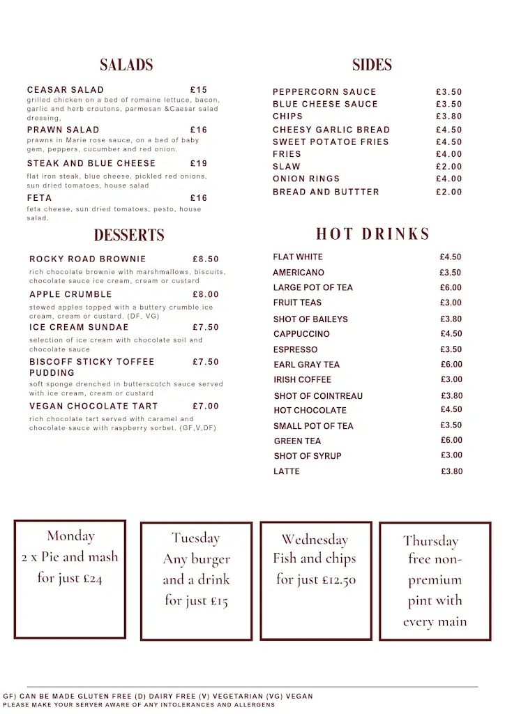 Menu_The Nags Head WOOTTON_Ulceby_image_2