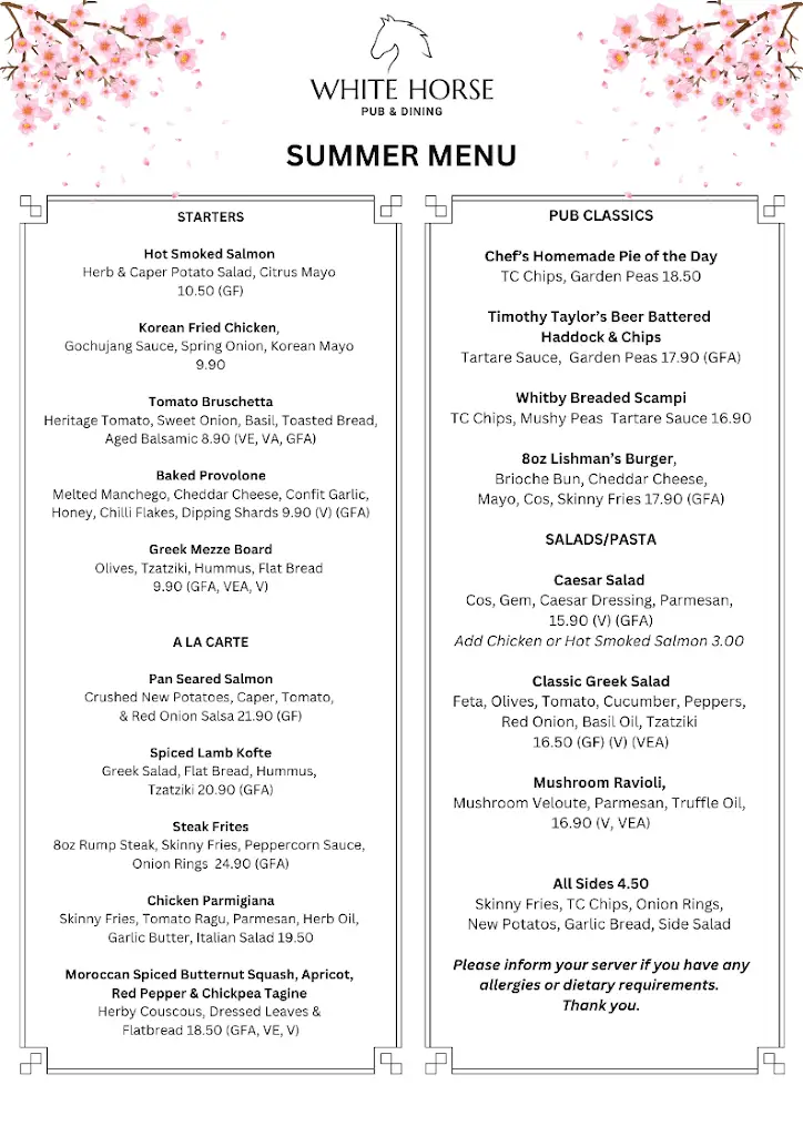 Menu_The White Horse Upper Poppleton_Upper Poppleton_image_1