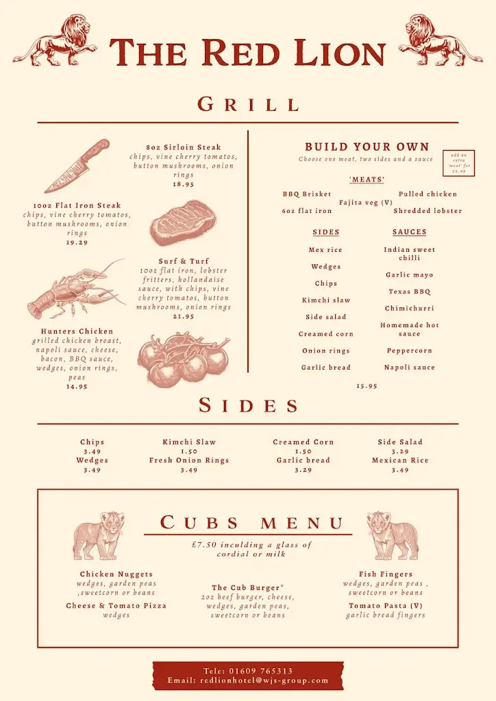 Menu_Red Lion Inn & Motel_Upper Poppleton_image_2