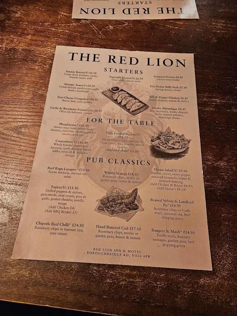 Menu_Red Lion Inn & Motel_Upper Poppleton_image_3