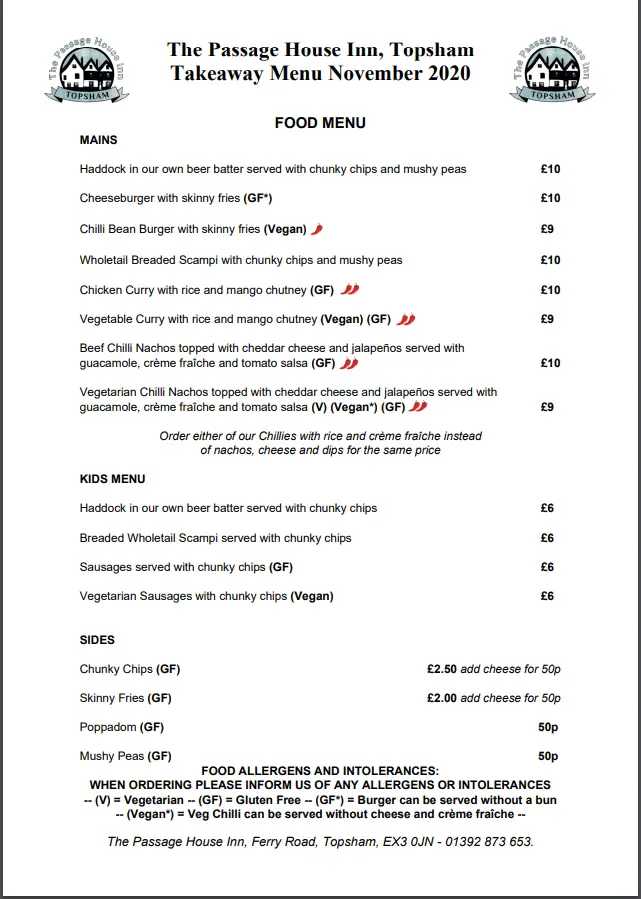 Menu_The Passage House Inn_Topsham_image_3