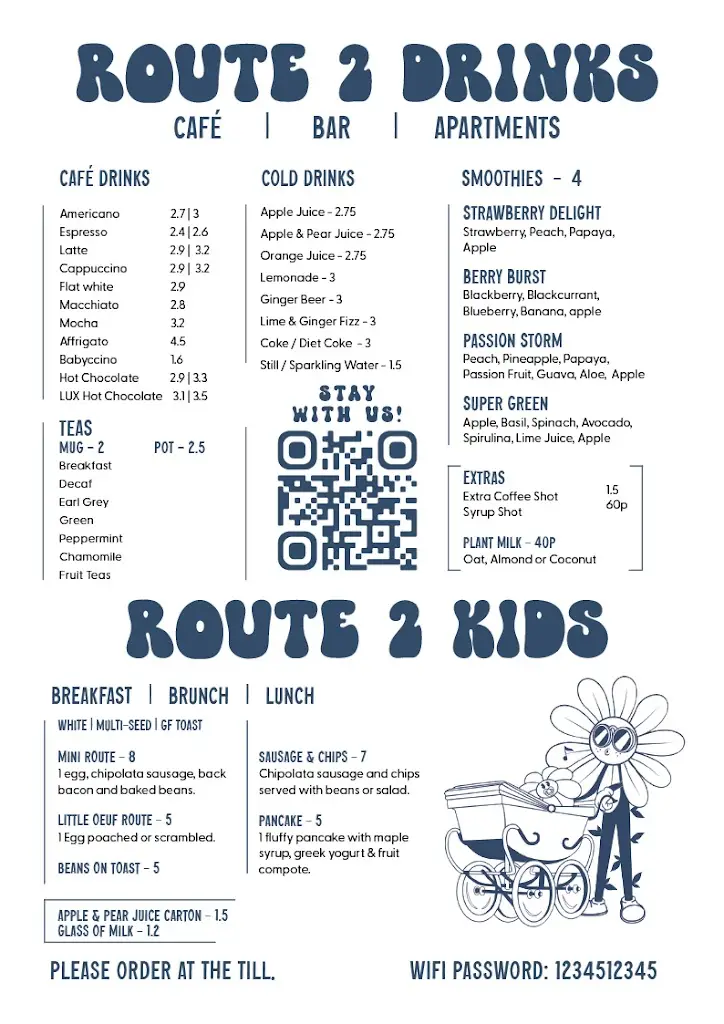 Menu_Route 2 Cafe Bar & Apartments_Topsham_image_1
