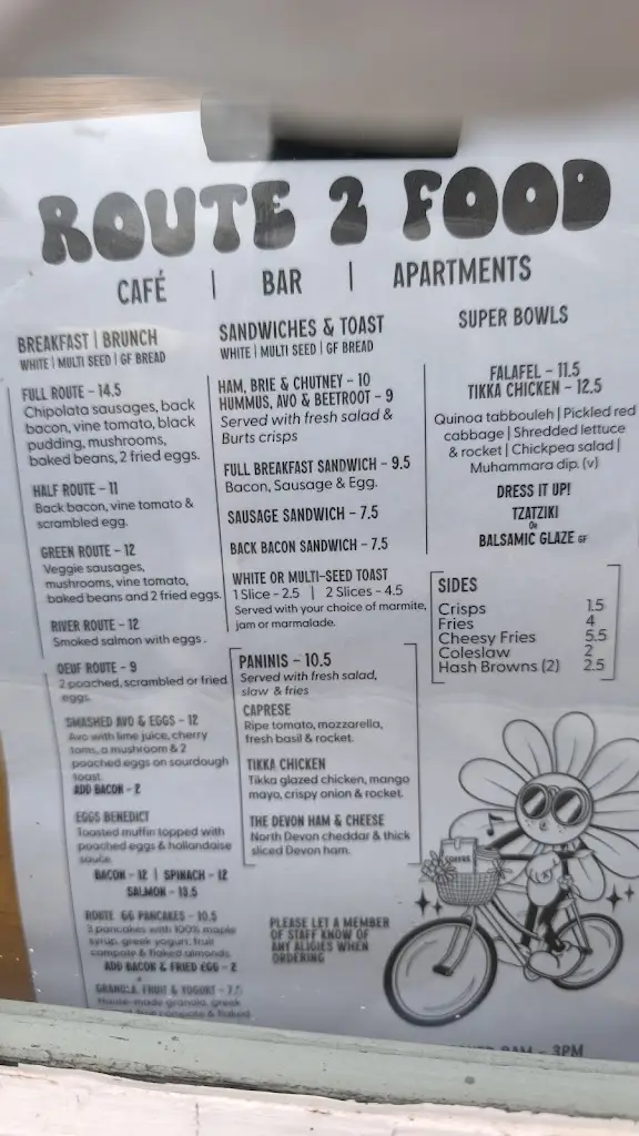 Menu_Route 2 Cafe Bar & Apartments_Topsham_image_3