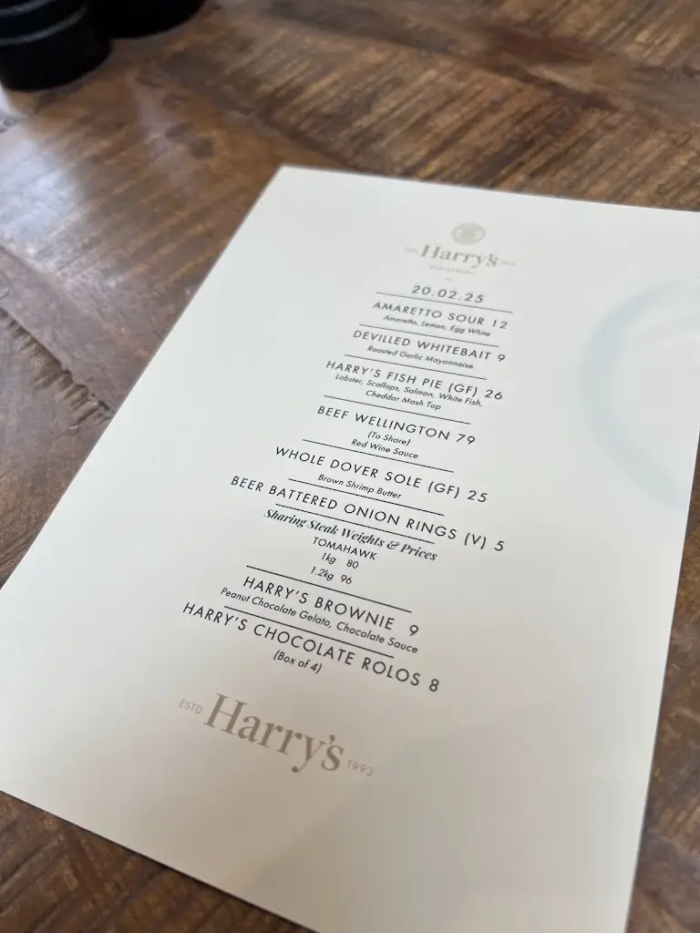 Menü_Harry's Restaurant_Topsham_Bild_1