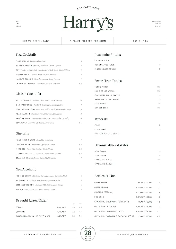 Menü_Harry's Restaurant_Topsham_Bild_3