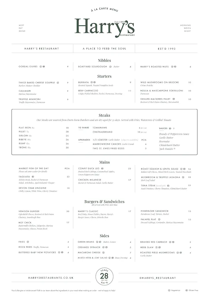 Menü_Harry's Restaurant_Topsham_Bild_4