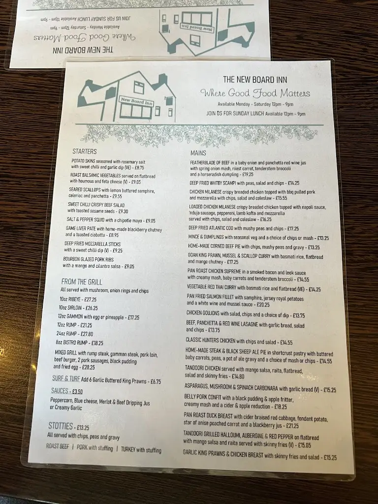 Menu_The New Board Inn_Ushaw Moor_image_4