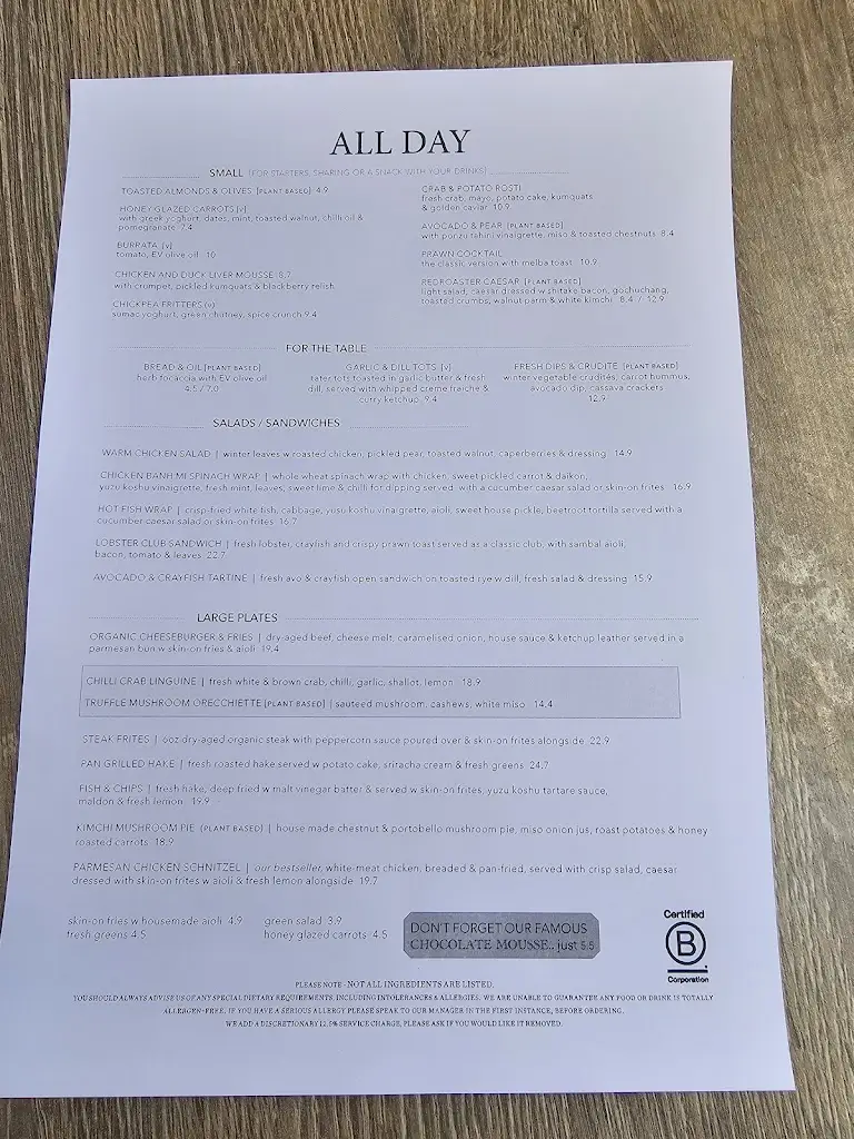 Menu_Redroaster at Brighton Dome_Beighton_image_2