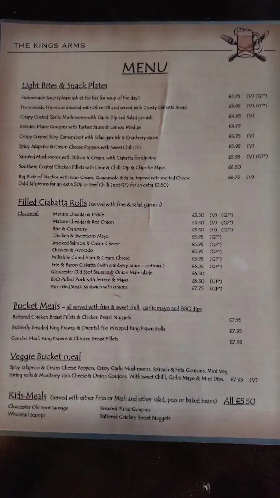 Menu_The Kings Arms_Trowbridge_image_4