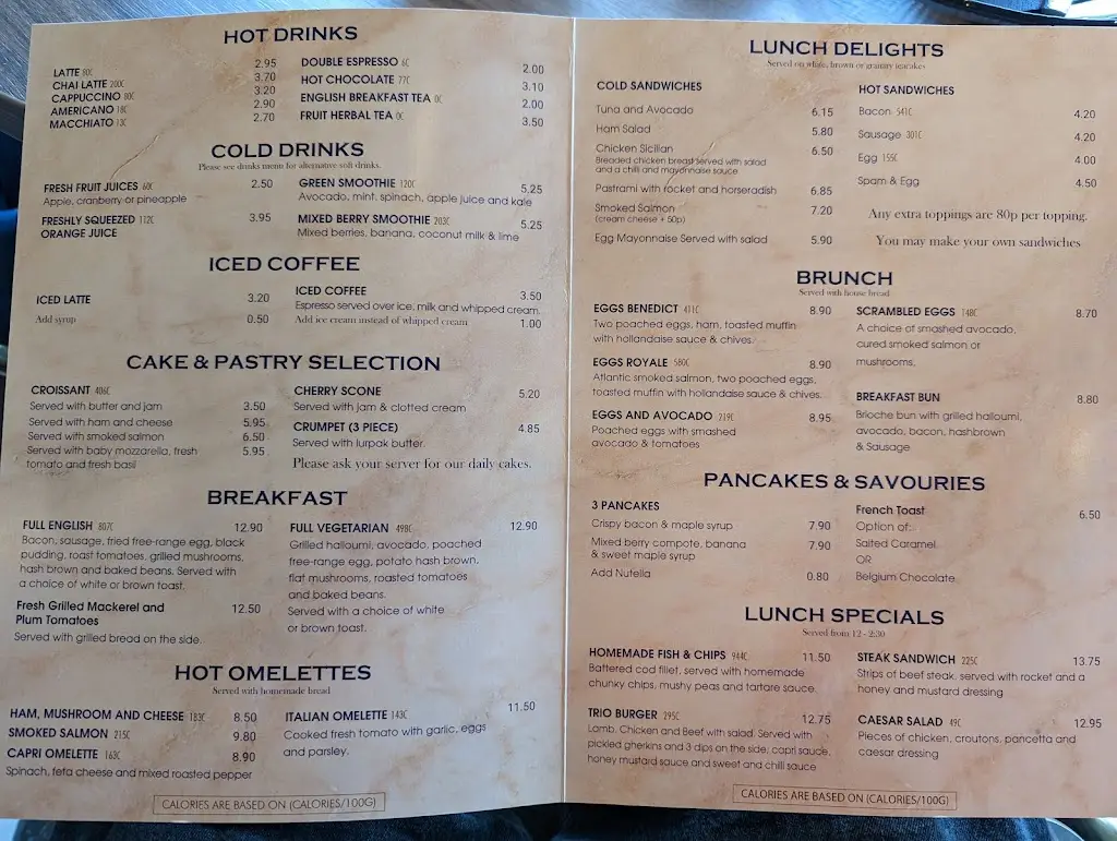 Menü_Capri @ The Vine_Wakefield_Bild_1