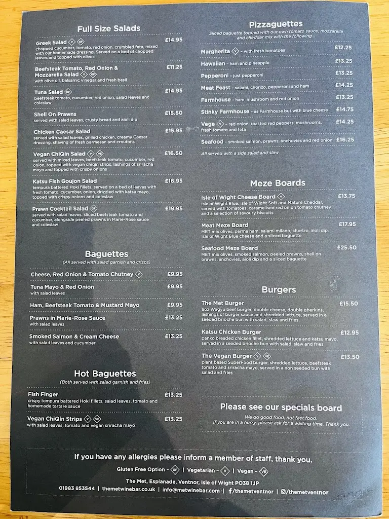 Menu_The Met_Ventnor_image_1