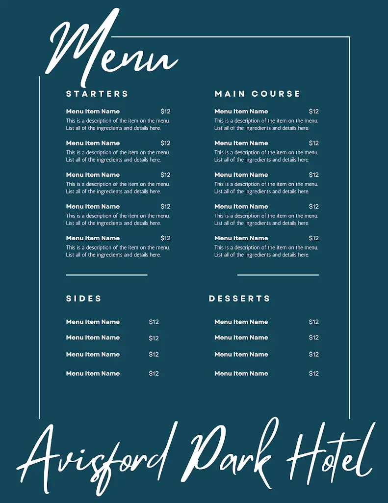 Menu_The Cedar Restaurant_Walberton_image_1