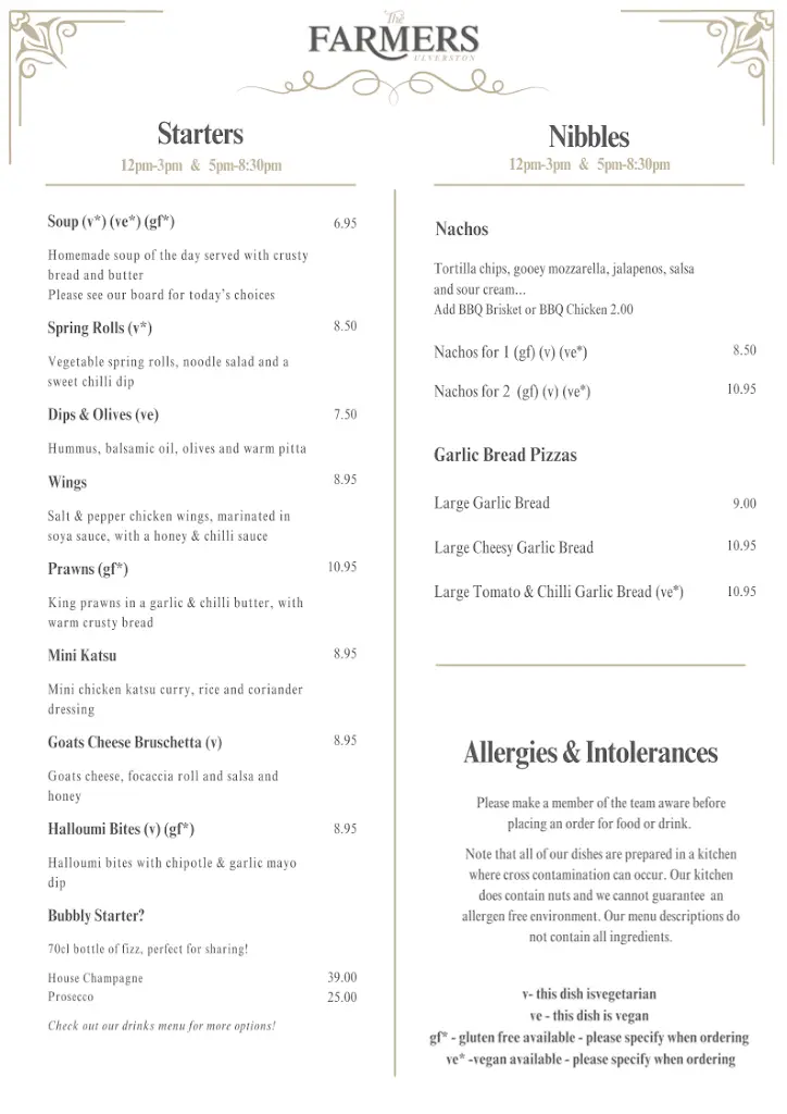Menu_The Farmers, Ulverston_Ulverston_image_1