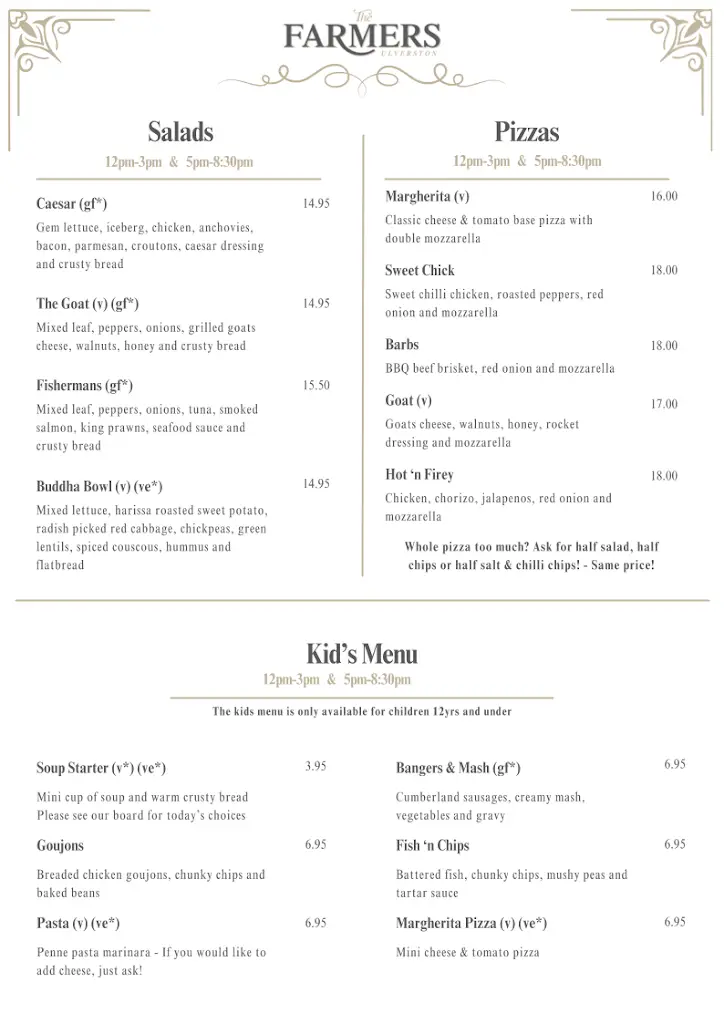 Menu_The Farmers, Ulverston_Ulverston_image_2