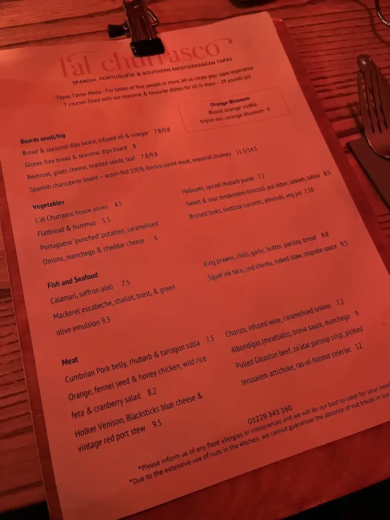 Menü_L'al Churrasco_Ulverston_Bild_4