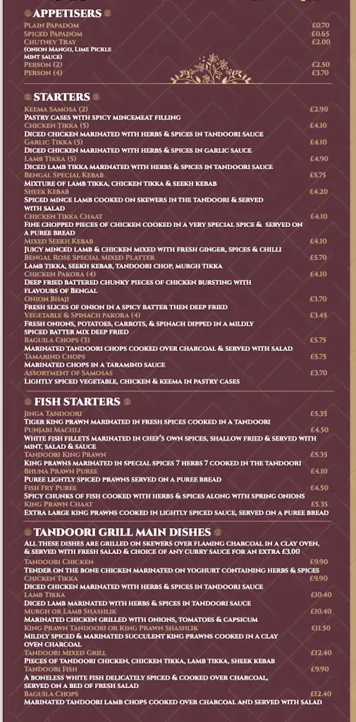 Menu_Bengal Rose Restaurant Ulverston_Ulverston_image_2