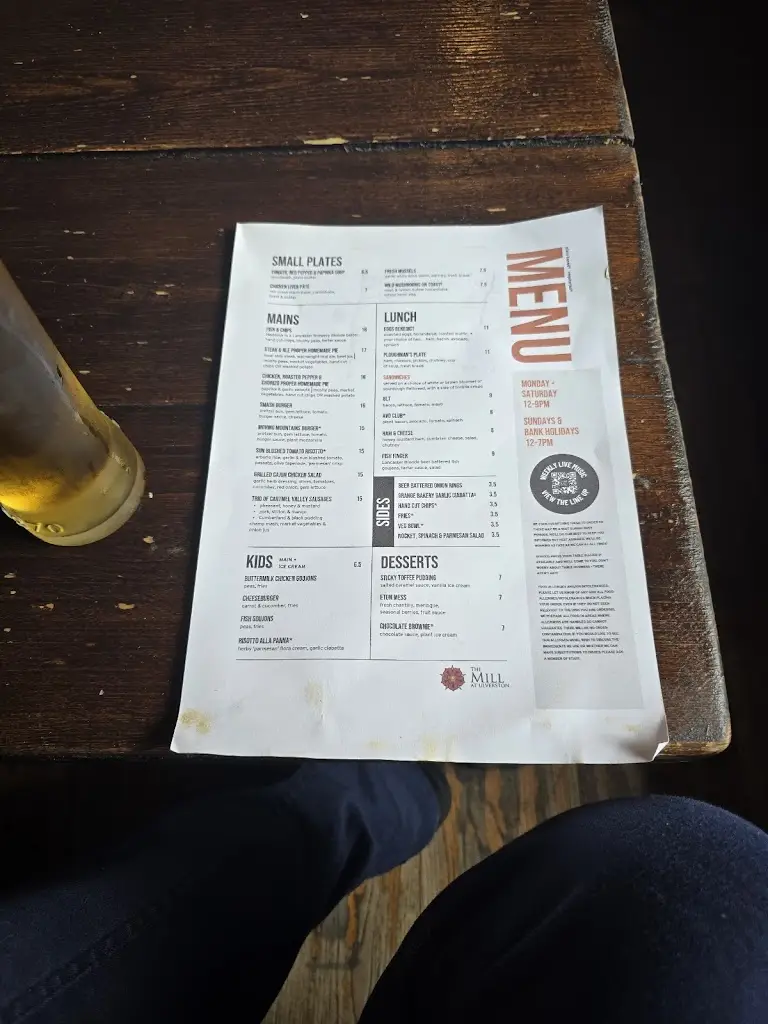 Menu_The Mill at Ulverston_Ulverston_image_3