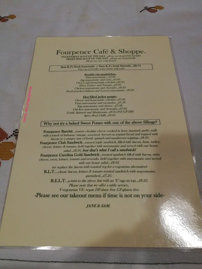 Menu_The Fourpence Cafe & Shop_Ulverston_image_1
