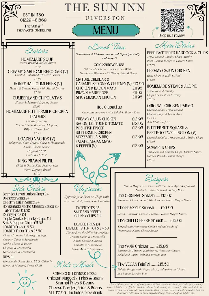 Menu_The Sun Inn_Ulverston_image_1