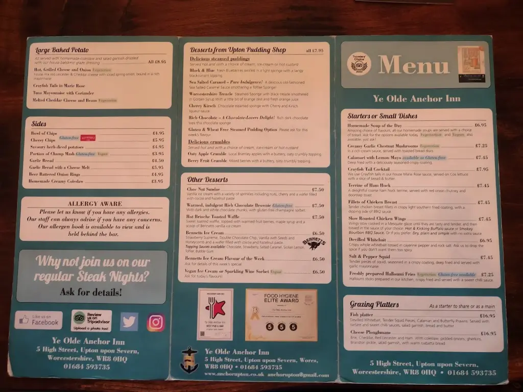 Menu_The Kings Head_Upton_image_2