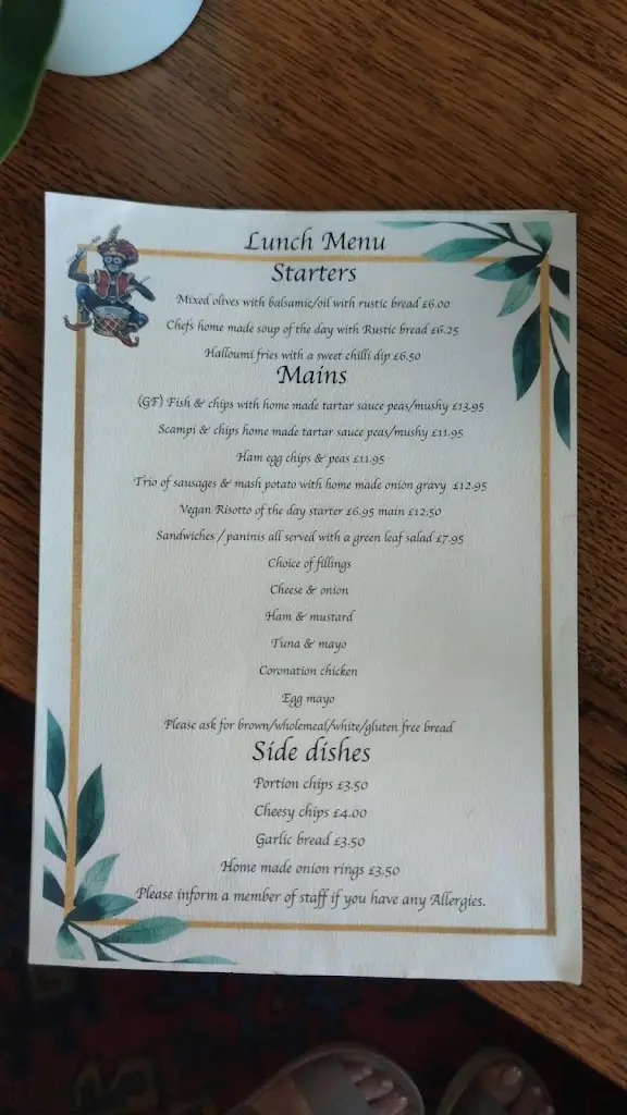 Menu_The Drum & Monkey_Upton_image_1