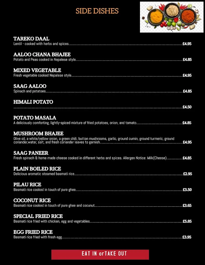 Menu_The Blue Bell Pub and Gurkha  Restaurant_Upton_image_4