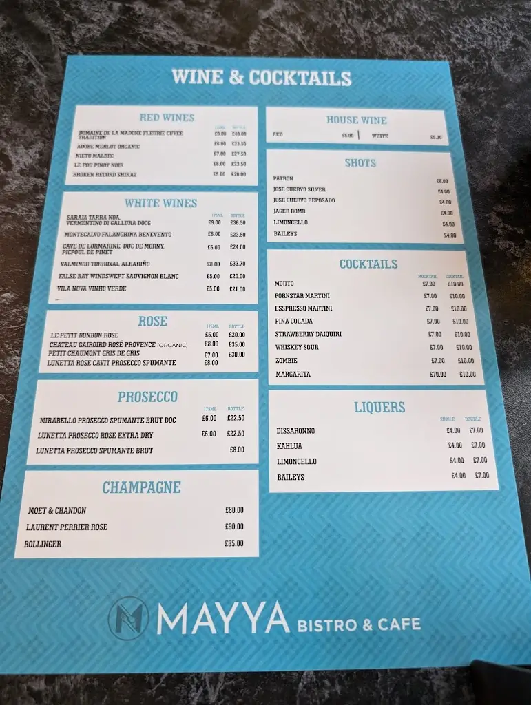 Menu_Mayya Bistro_Waltham Cross_image_1