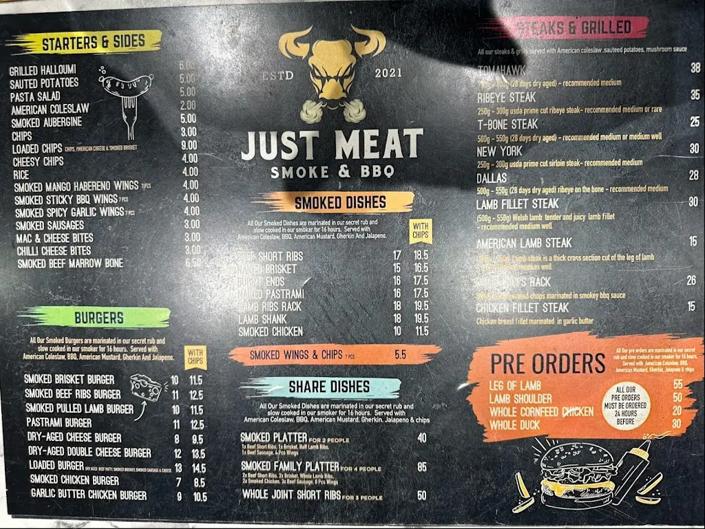Menu_Just Meat Smoke and BBQ_Waltham Cross_image_3